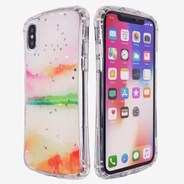 Artistic Glitter Gradient Soft iPhone X Case - Fitoorz