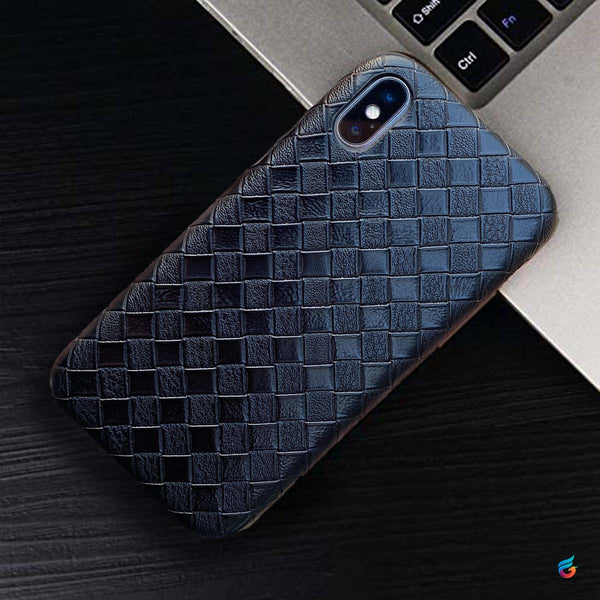 Vintage Premium Leather Braided Case for iPhone X