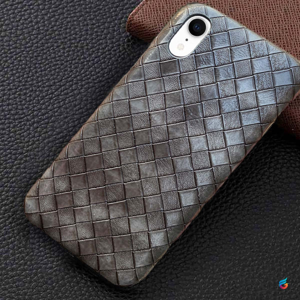 Vintage Premium Leather Braided Case for iPhone XR