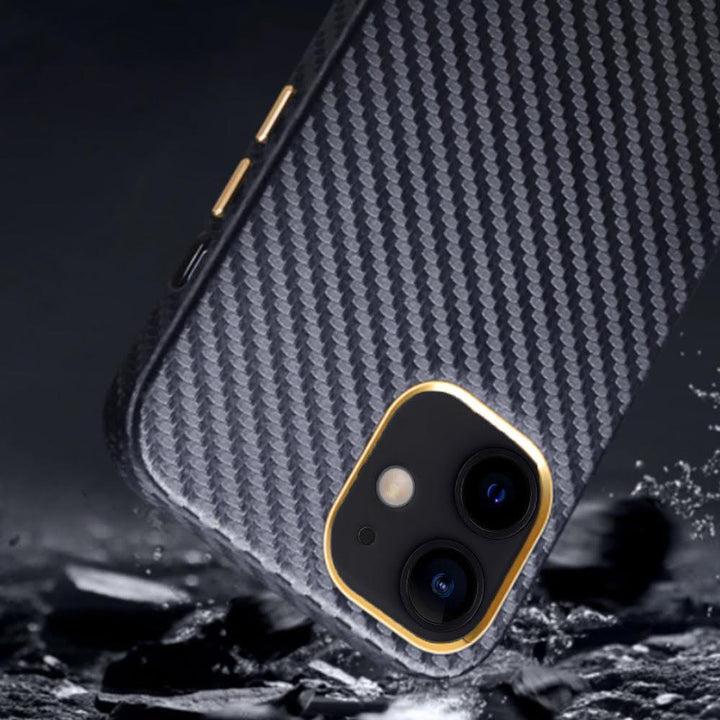 Green Aramid Carbon Fiber iPhone 12 Cover - Fitoorz