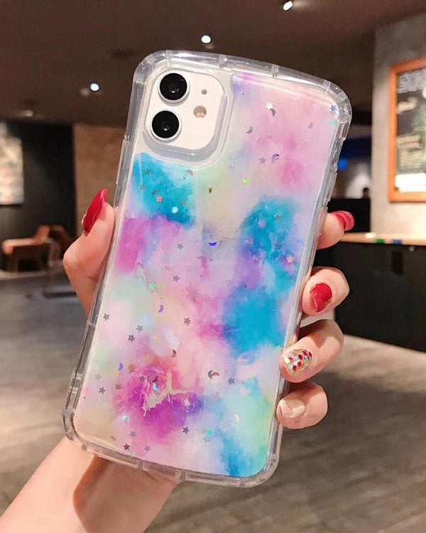 Nebula Glitter Gradient Soft iPhone Case - Fitoorz